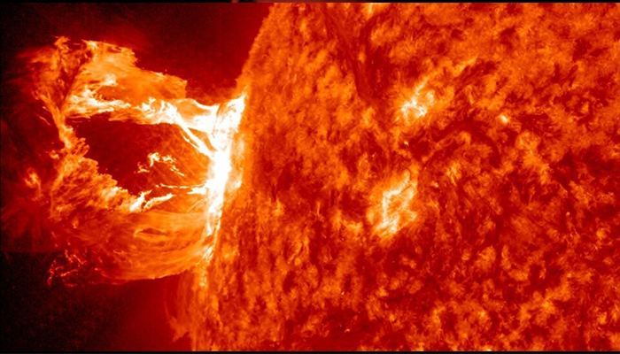 huge piece of sun breaks off